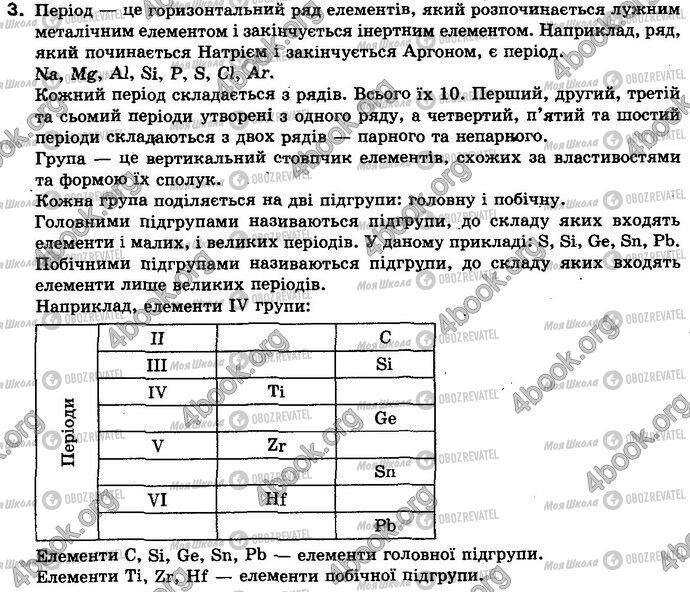 ГДЗ Хімія 8 клас сторінка §.8 Зад.3